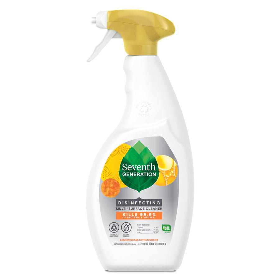 Seventh Generation Disinfecting Multi-Surface Cleaner, Lemongrass Citrus, 26 oz