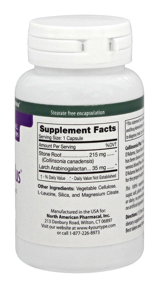 D'Adamo Nutrition Collinsonia Plus, 60 Count