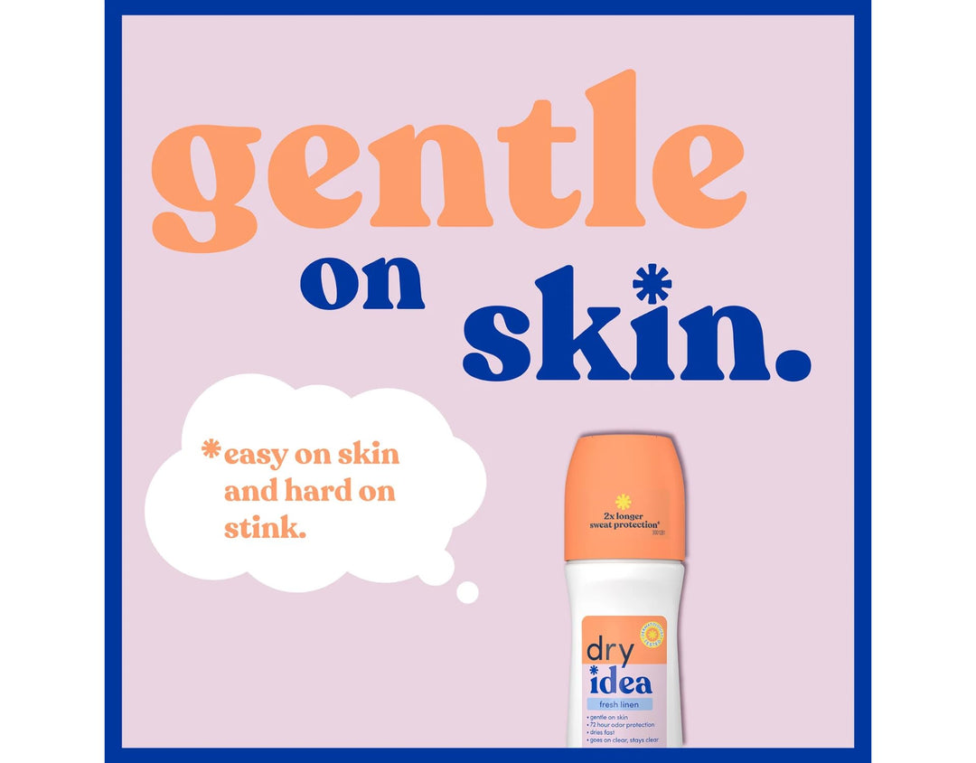 Dry Idea Roll-On Antiperspirant Deodorant, Fresh Linen, 3.25 oz, Pack of 2