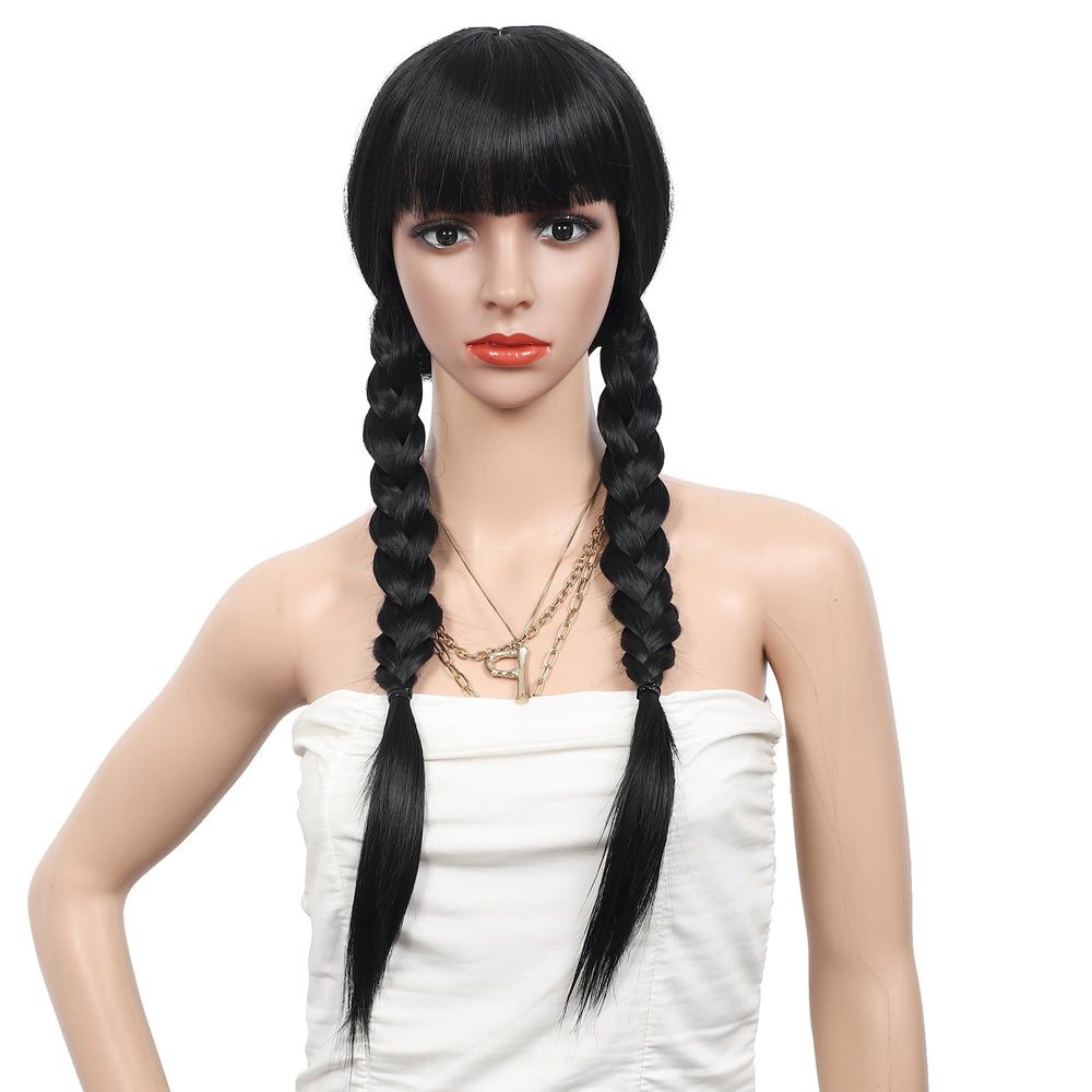 Kalyss Silky Long Straight Wig, Black, 28 in