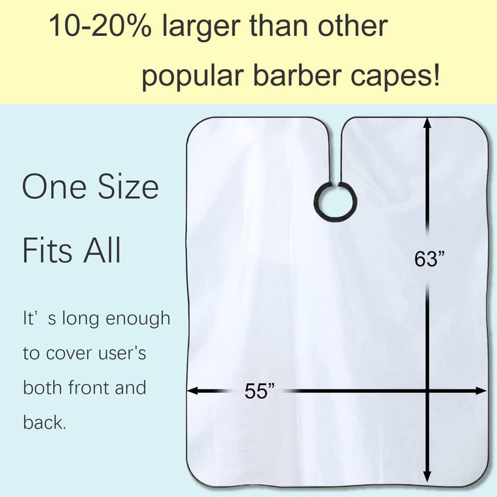 Iusmnur Barber Cape, White, 55 x 63 in