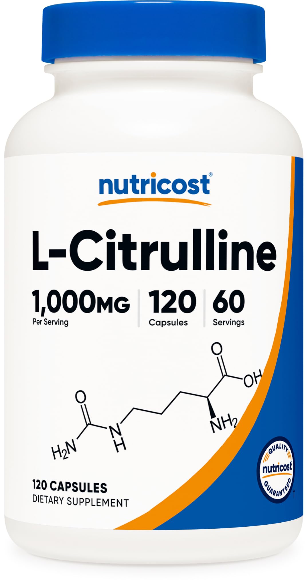 Nutricost L-Citrulline, 500 mg, 120 Count