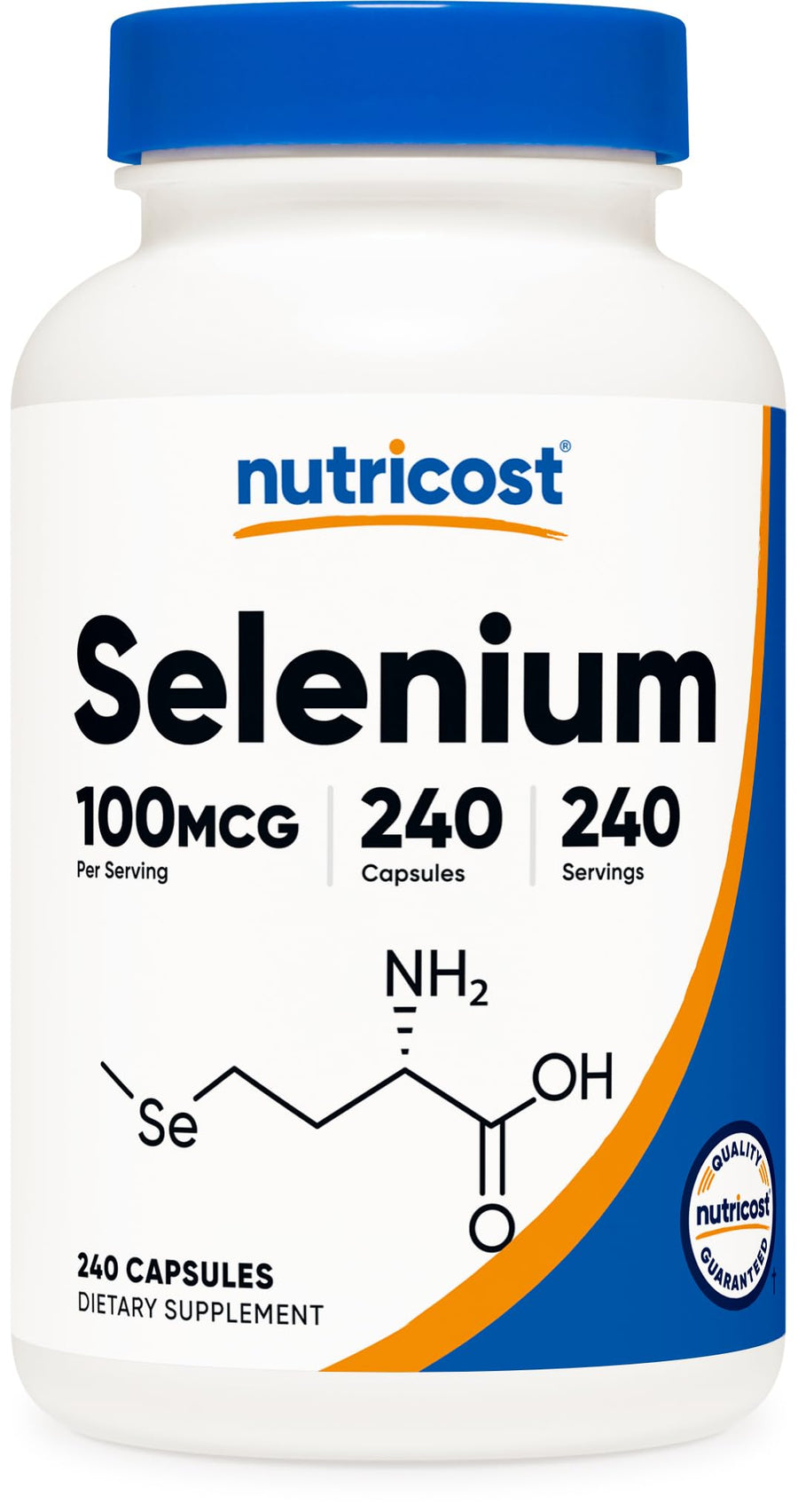 Nutricost Selenium 100 mcg, 240 Count
