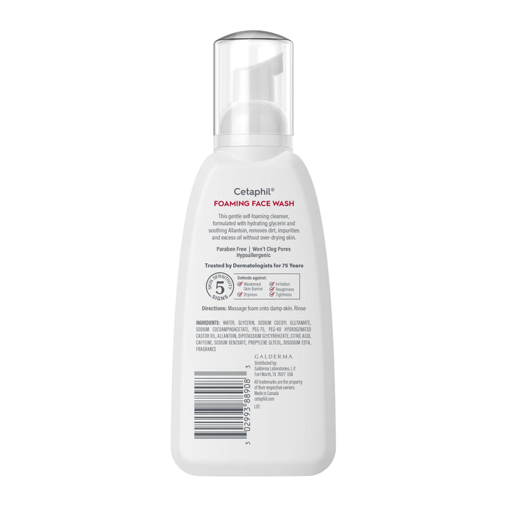 Cetaphil Redness Control Daily Foaming Face Wash, 8 fl oz