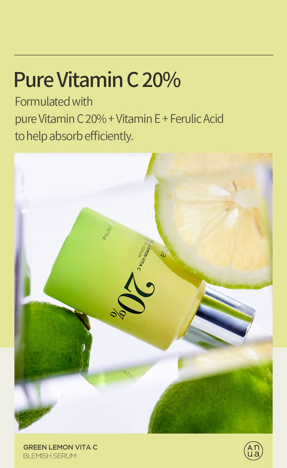 ANUA Green Lemon Vitamin C Serum, 20 ml