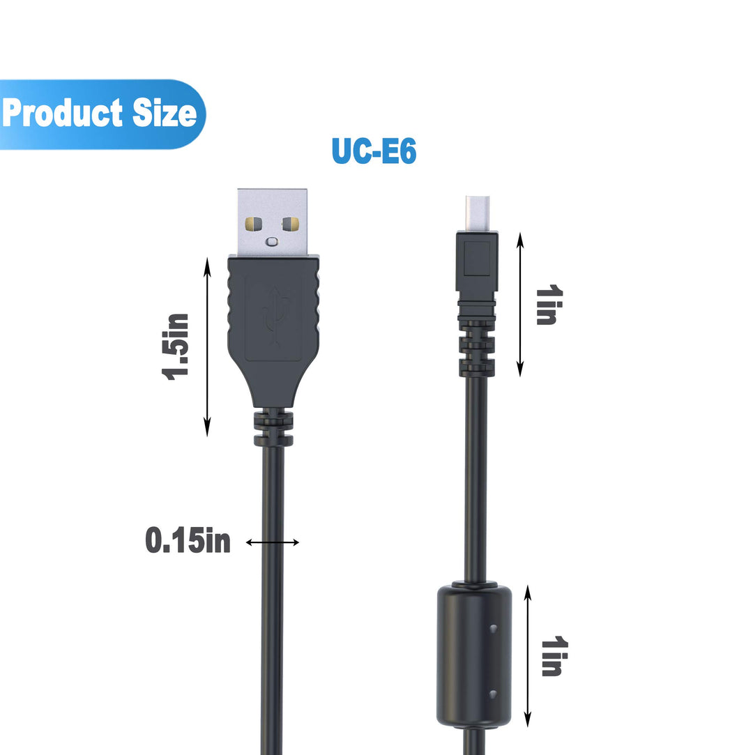 Ancable UC-E6 USB Cable, Mini-B, 3 ft