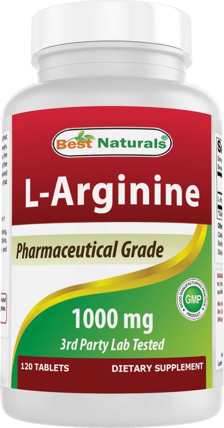 Best Naturals L-Arginine, 1000 mg, 120 Count