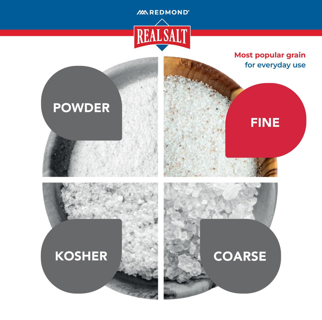 REDMOND Real Salt Sea Salt, Natural Unrefined Fine, 26 oz