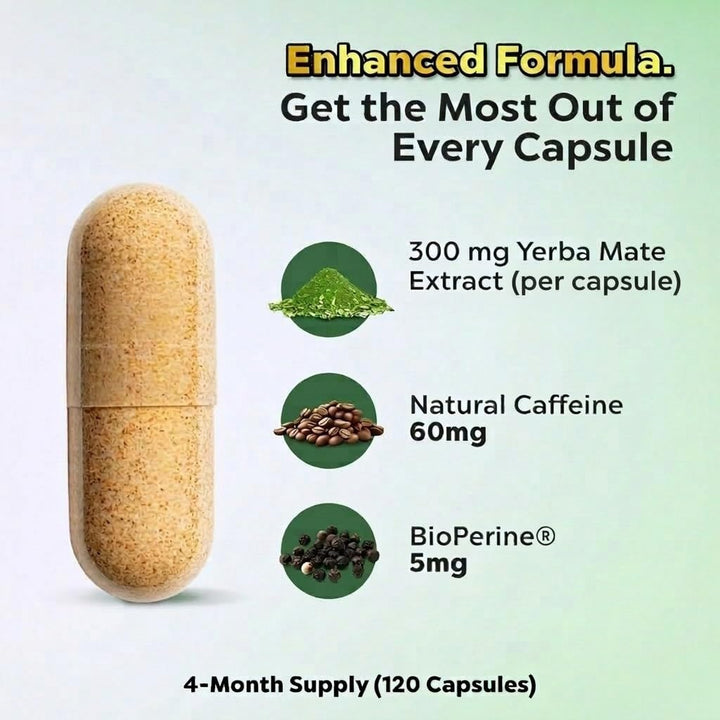 Yerba Mateine Extra Strength Mate, 120 Count
