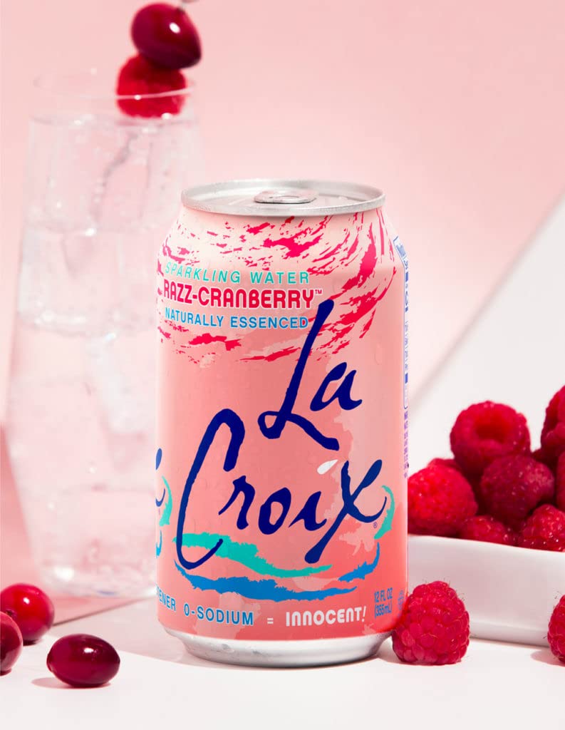 La Croix Sparkling Water, Razz-Cranberry, 12 fl oz, Pack of 8