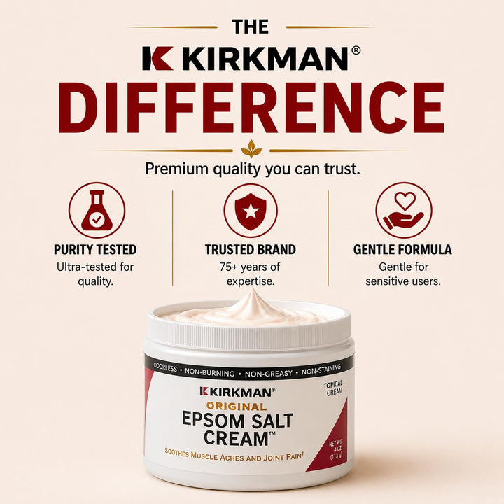 Kirkman Epsom Salt Cream, 4 oz