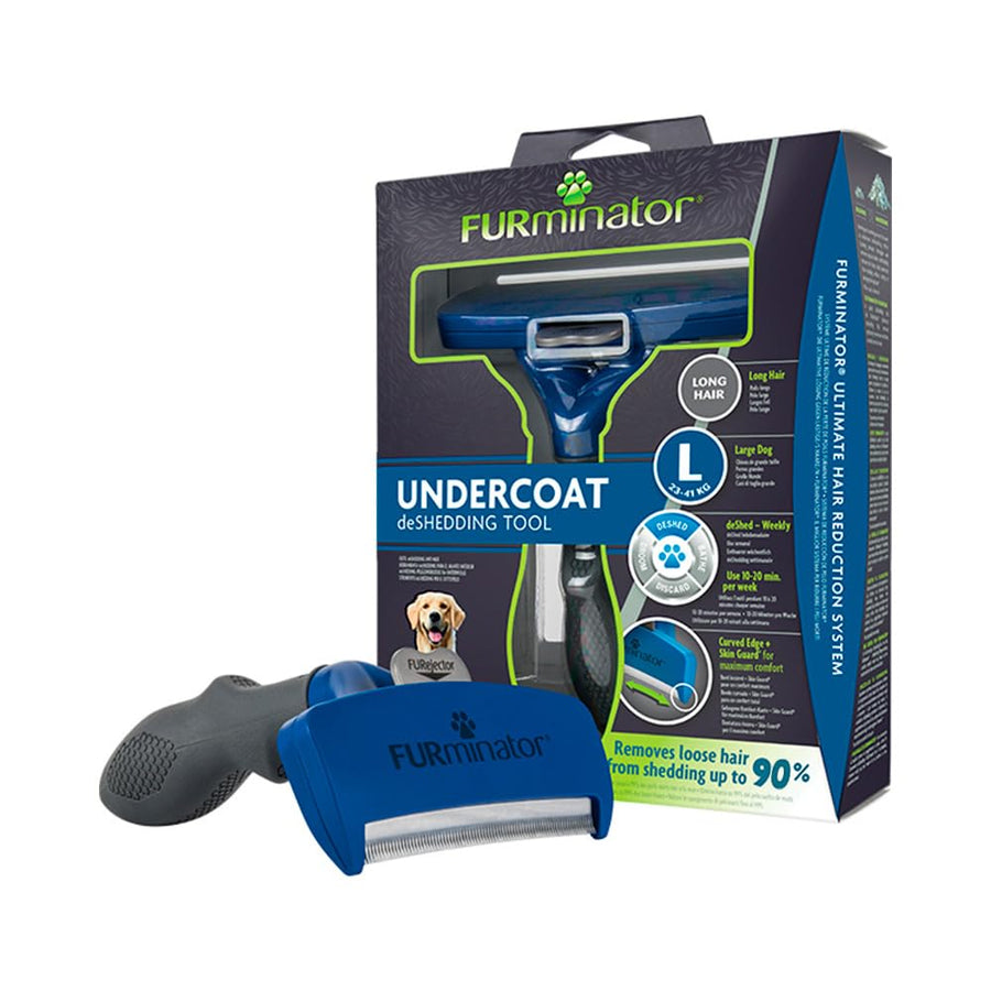 FURminator Dog Long Hair Deshedding Tool, Large