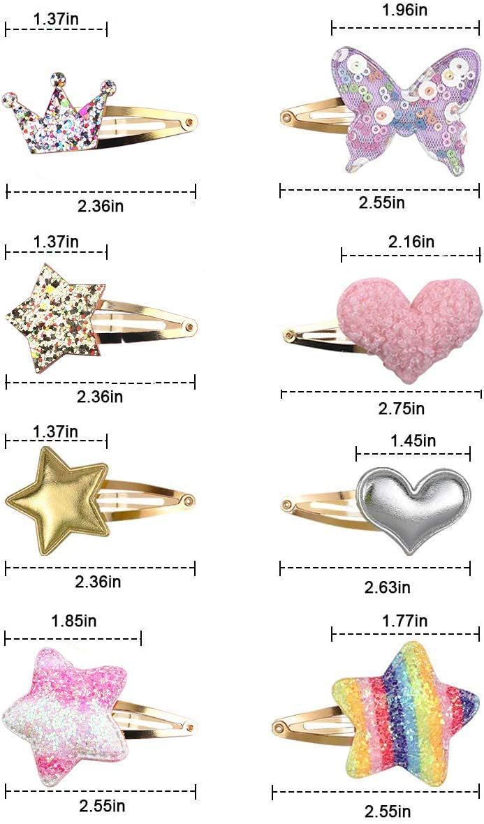 Gingbiss Hair Clips, 16 Count