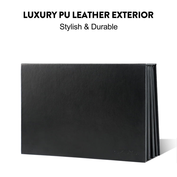 SZDYM Empty Magnetic Palette Book, Black PU Leather, 4 Layers