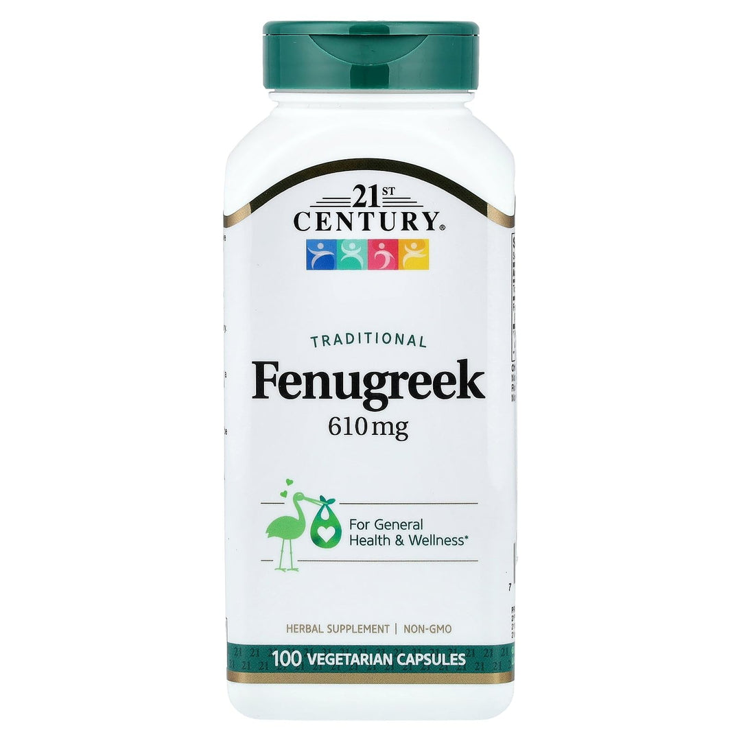 21st Century Fenugreek Capsules, 610 mg, 100 Count