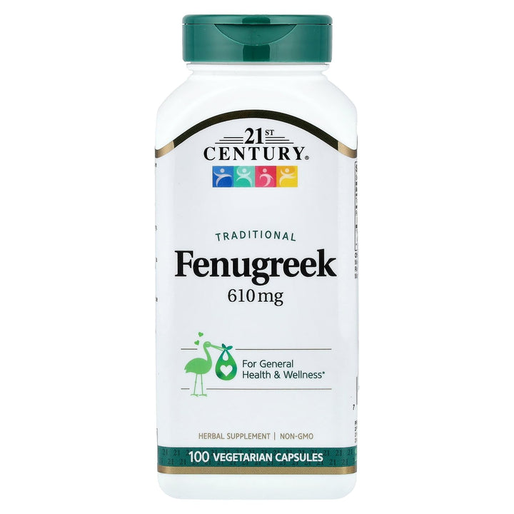 21st Century Fenugreek Capsules, 610 mg, 100 Count