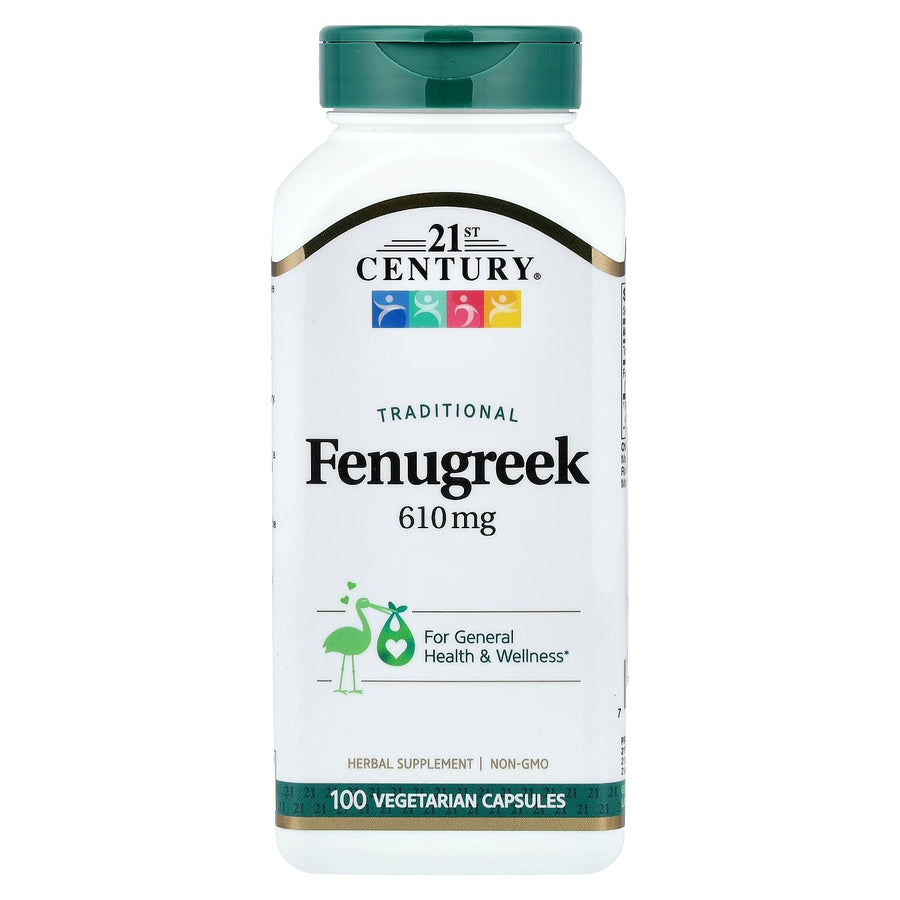 21st Century Fenugreek Capsules, 610 mg, 100 Count