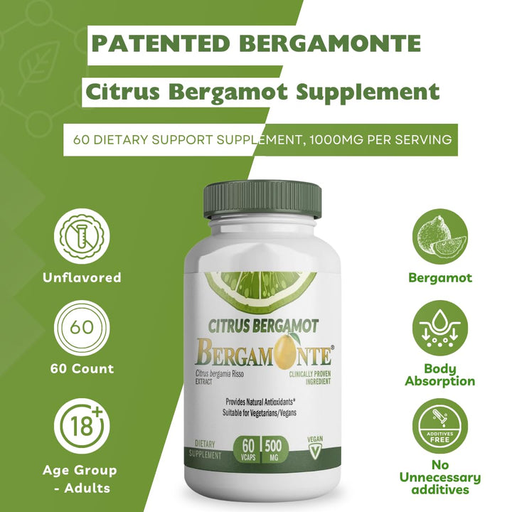 Logic Nutra Citrus Bergamot Supplement, 1,000 mg, 60 Count