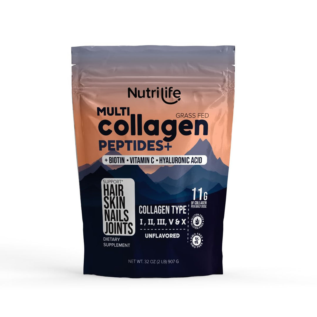 NutriLife Multi Collagen Protein Powder, Unflavored, 2 lb