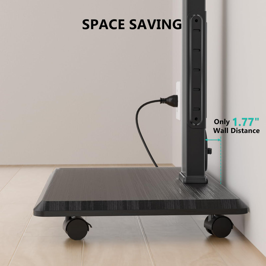 WALI Floor TV Stand, Black, 32-75 in