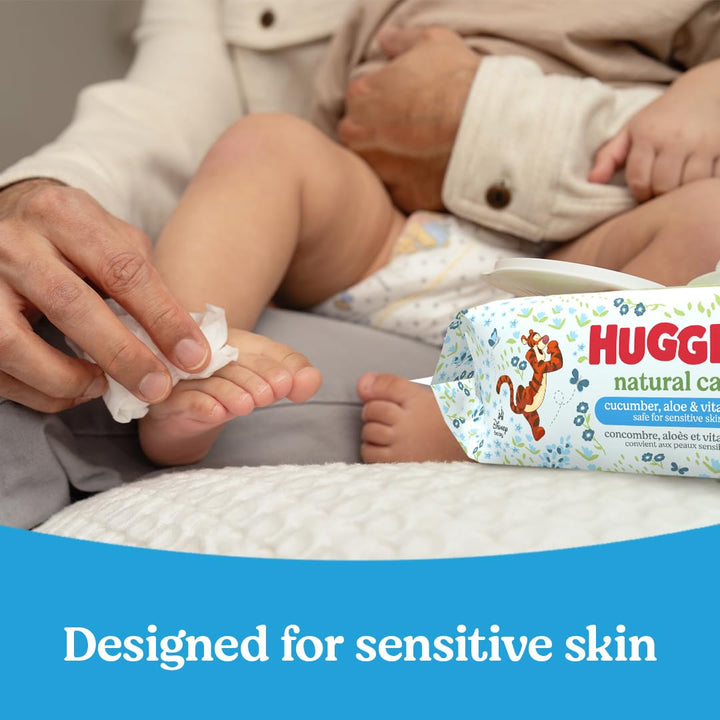 HUGGIES Natural Care Baby Wipes, Cucumber & Aloe, 560 Count