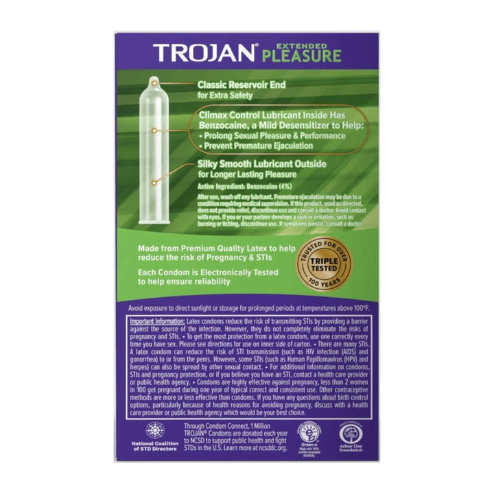 TROJAN Pleasures Extended, 12 Count