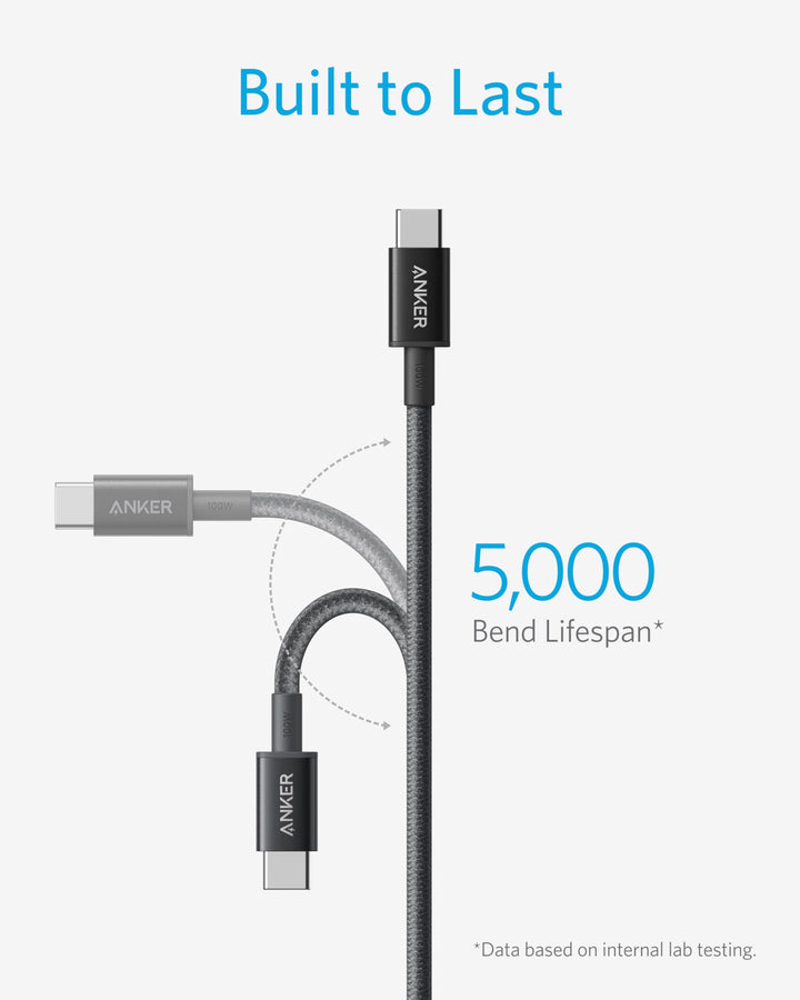 Anker USB C to USB C Cable, Black, 3 m
