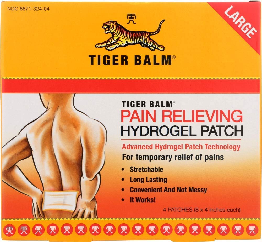 Tiger Balm Pain Relieving Patch, Large, 4 Count