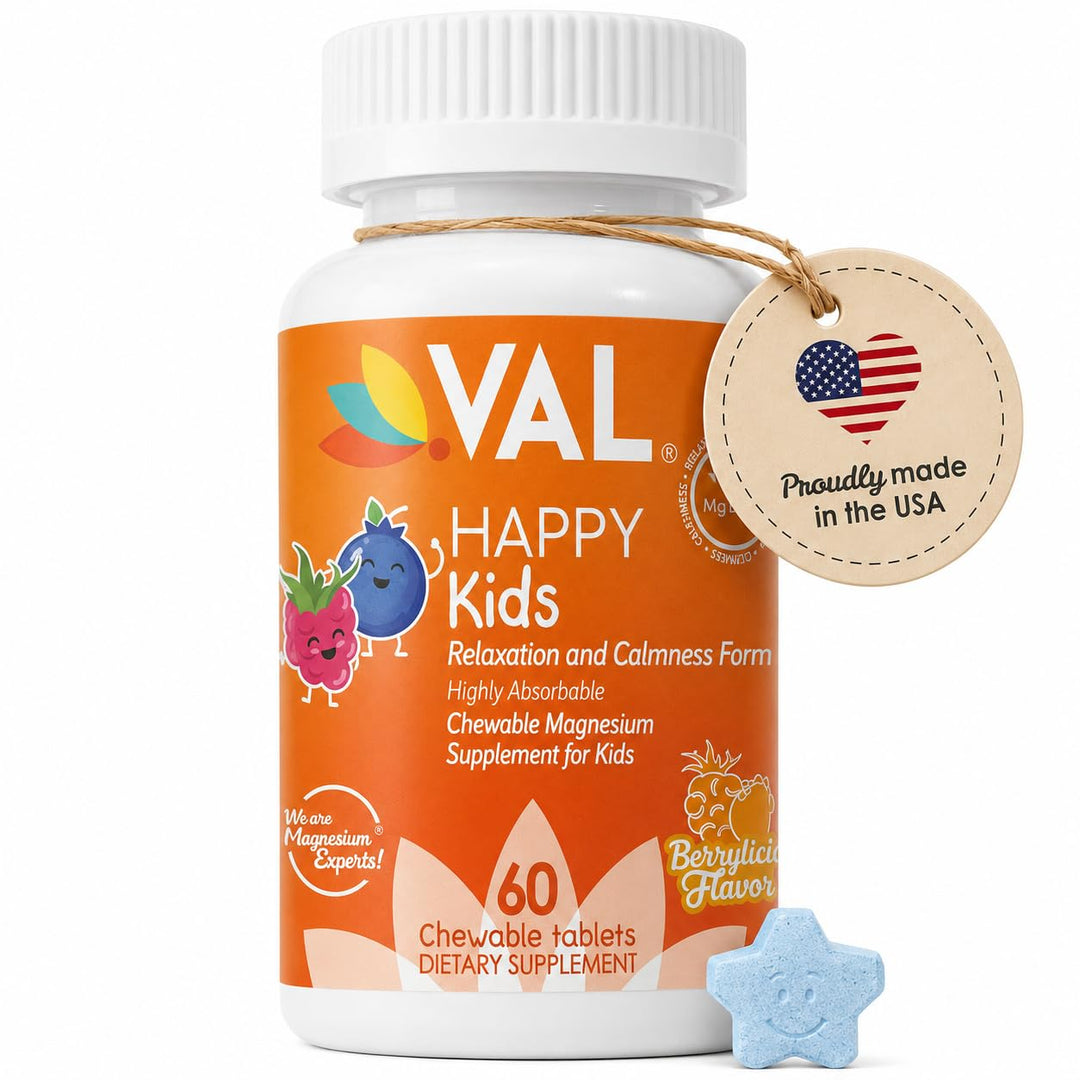 VAL Magnesium for Kids Chewable Tablets, 60 Count