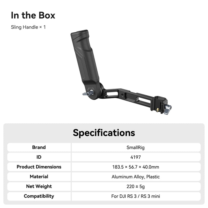 SmallRig Sling Handgrip for DJI RS 4 Mini and RS 3 Mini, 4197
