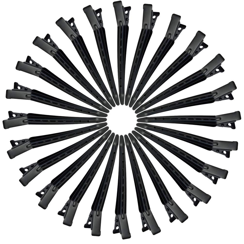 Bantoye Duck Bill Clips, Black, 24 Count