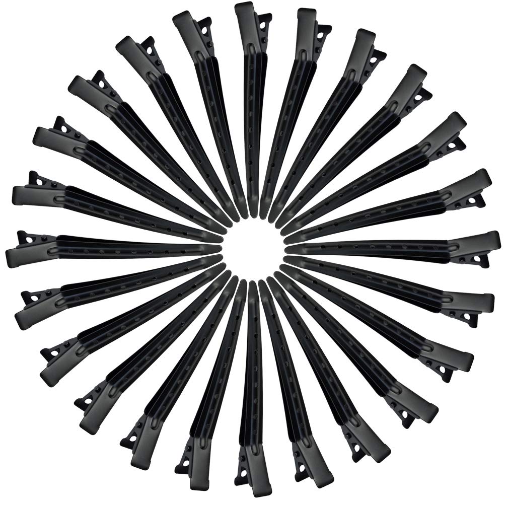 Bantoye Duck Bill Clips, Black, 24 Count