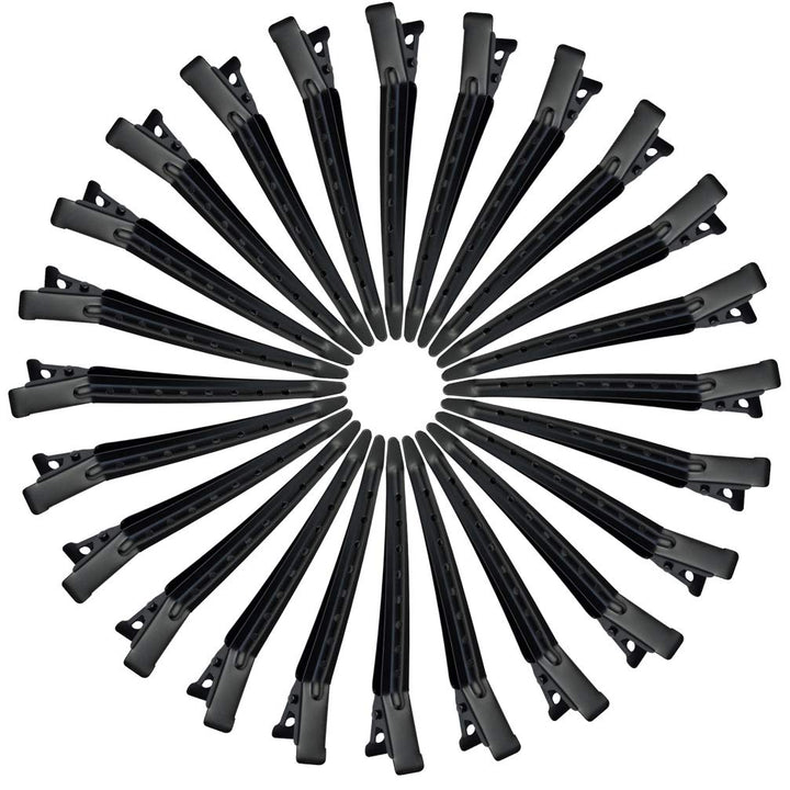 Bantoye Duck Bill Clips, Black, 24 Count