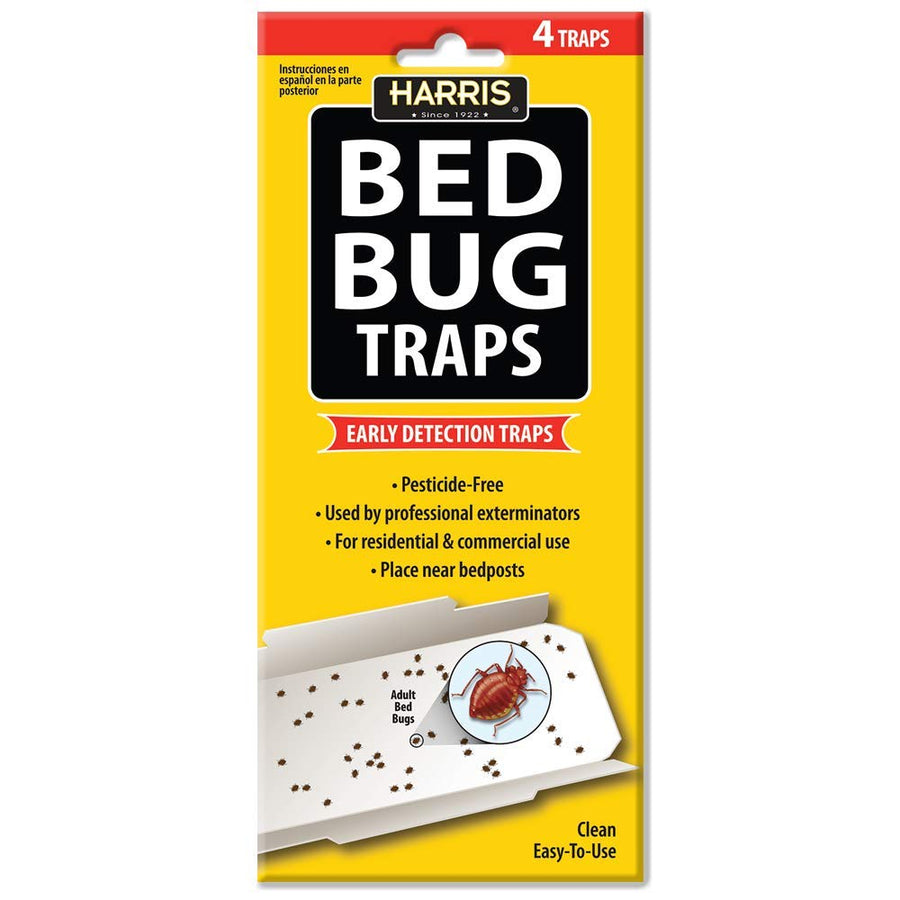 HARRIS Bed Bug Traps, 4 Count, Pack of 4