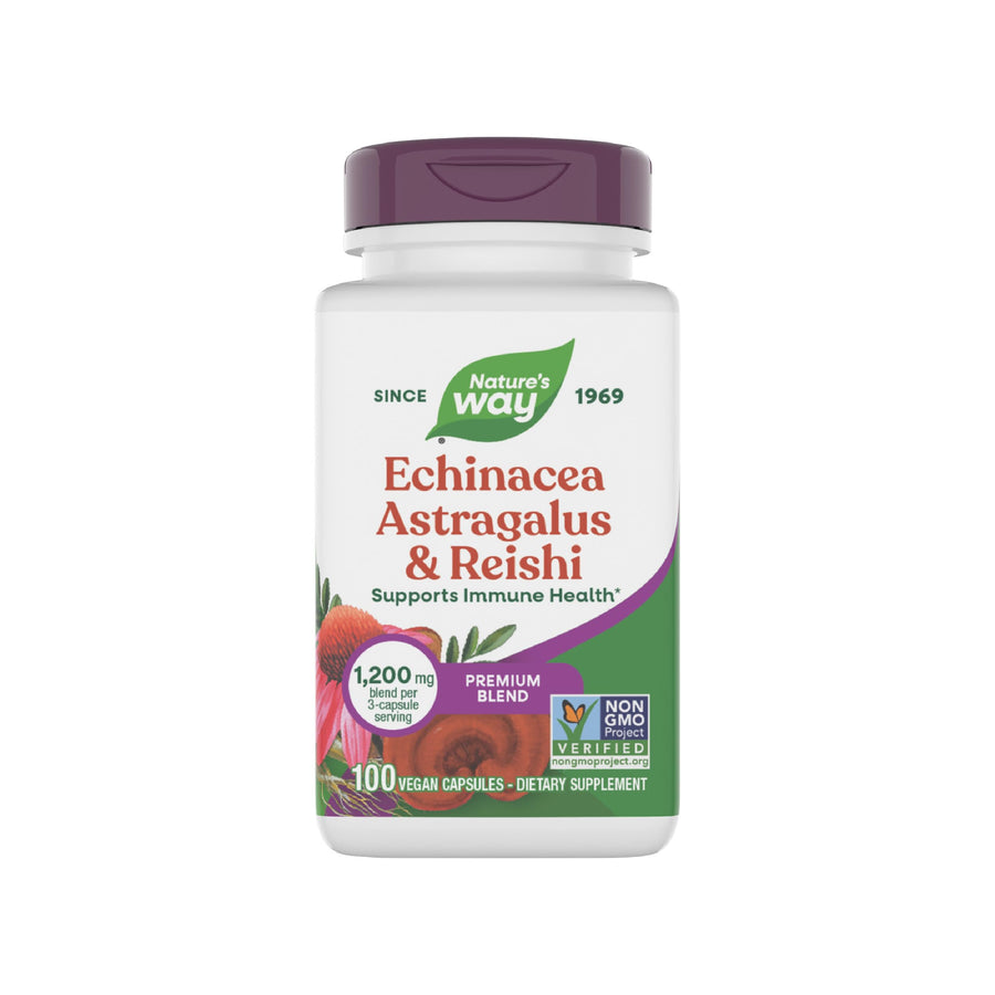 Nature's Way Echinacea Astragalus Reishi, 100 Count
