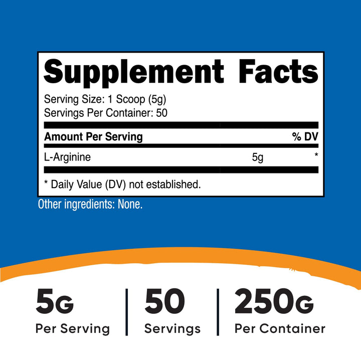 Nutricost L-Arginine Powder, 250 g
