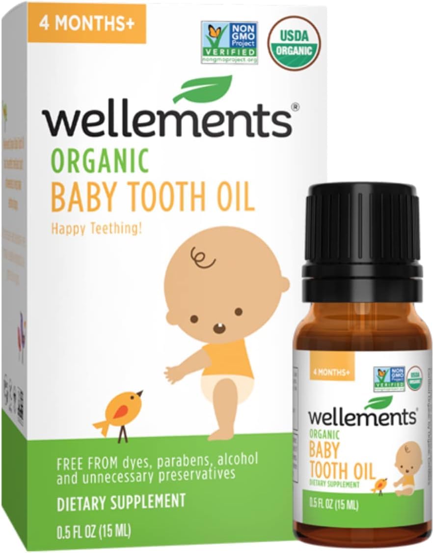 Wellements Organic Baby Tooth Oil, 0.5 fl oz