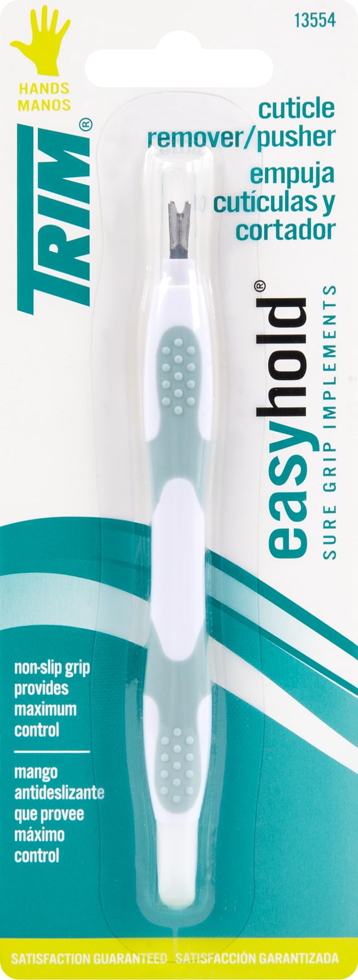 Trim Easy Hold Cuticle Pusher & Remover, Stainless Steel