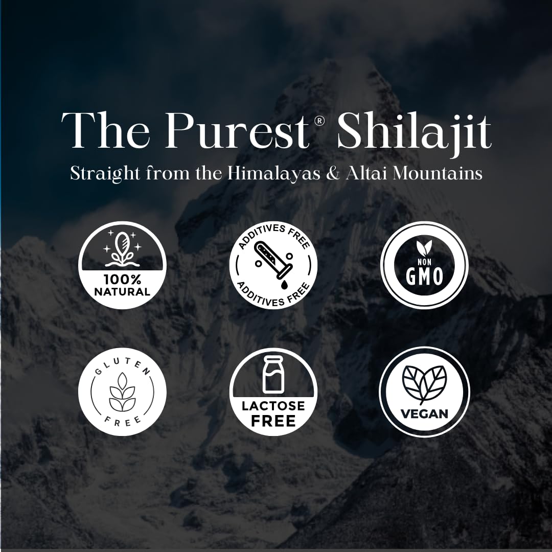 Pure Himalayan Shilajit Dry Drops, Original Siberian, 60 Count