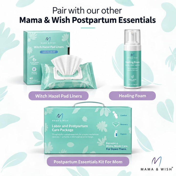 Mama & Wish Sitz Bath Salt Tablets, Postpartum Hemorrhoid Soak