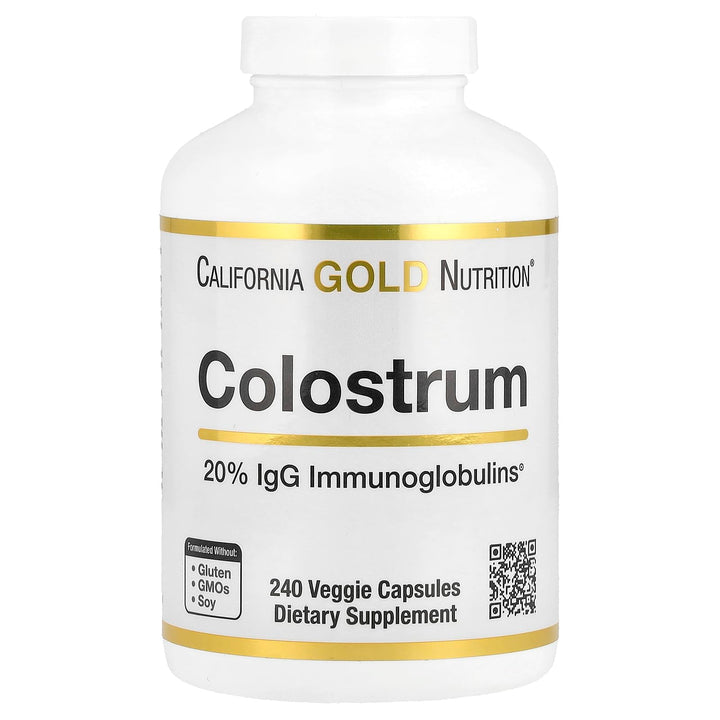 California Gold Nutrition Colostrum Concentrated Bovine Pre-Milk Supplement, 240 Count