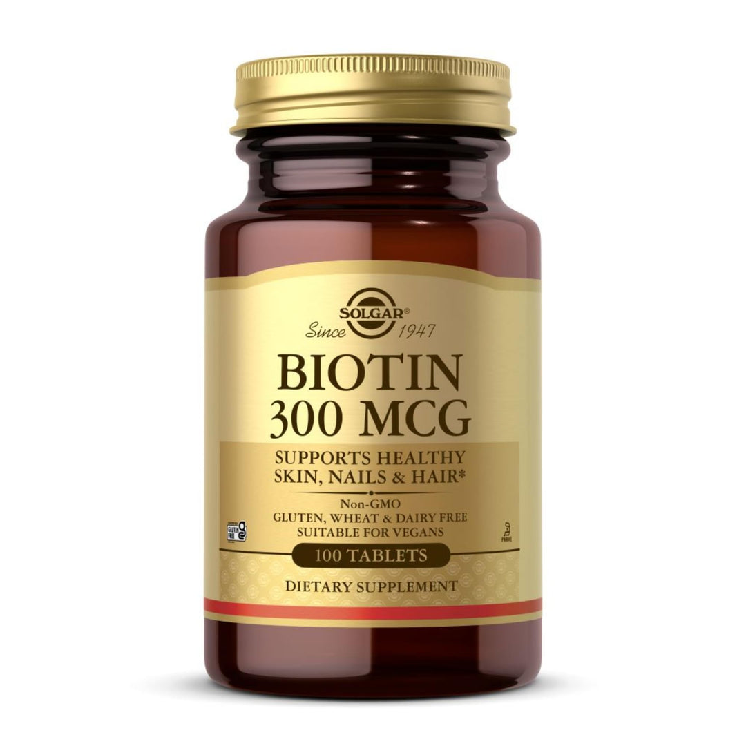 Solgar Biotin 300 mcg, 100 Count