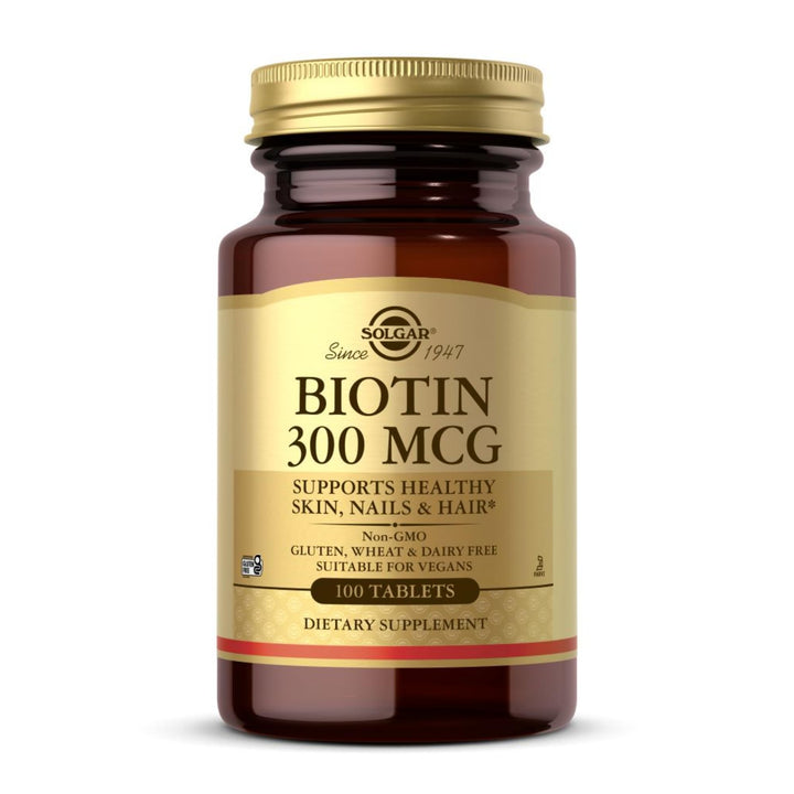 Solgar Biotin 300 mcg, 100 Count