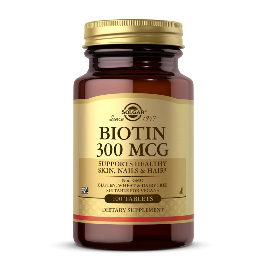 Solgar Biotin 300 mcg, 100 Count