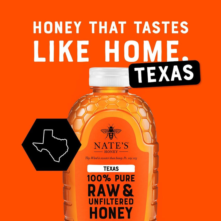 Nate's Honey Texas Honey, 32 oz