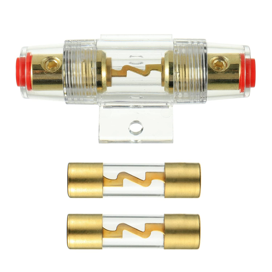 BOJACK Inline AGU Fuse Holder And Glass Fuse, 100A, 1 Count