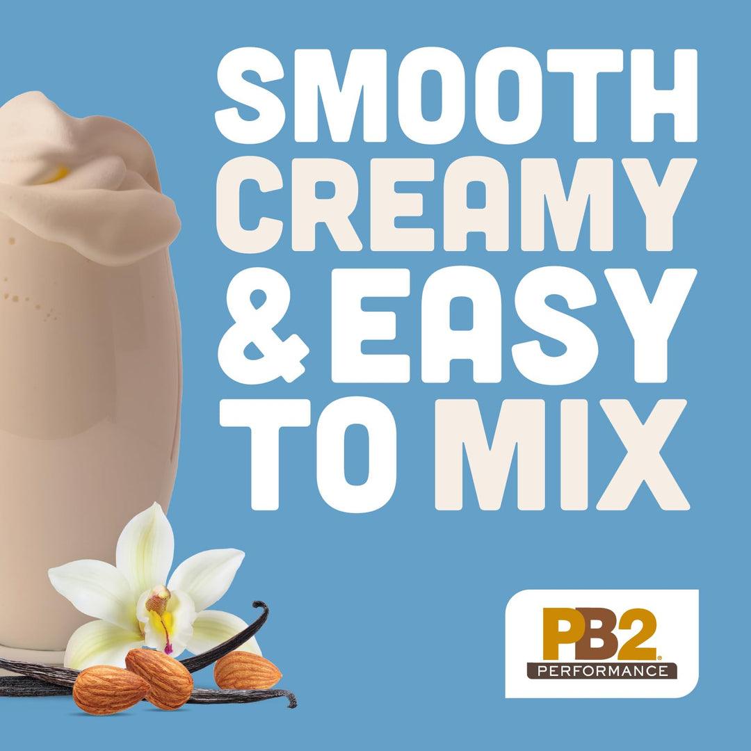 PB2 Performance Almond Plant Based Vegan Protein Powder, Almond with Madagascar Vanilla, 1 lb