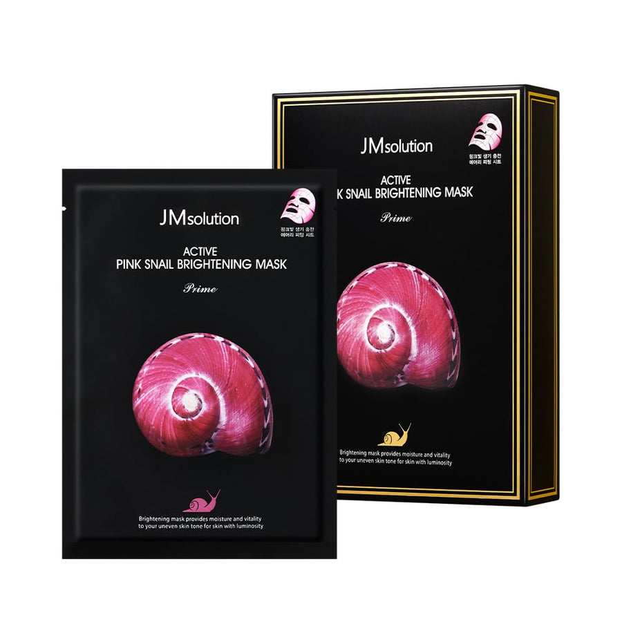 JMsolution Active Snail Brightening Pink Face Mask, 10 Count