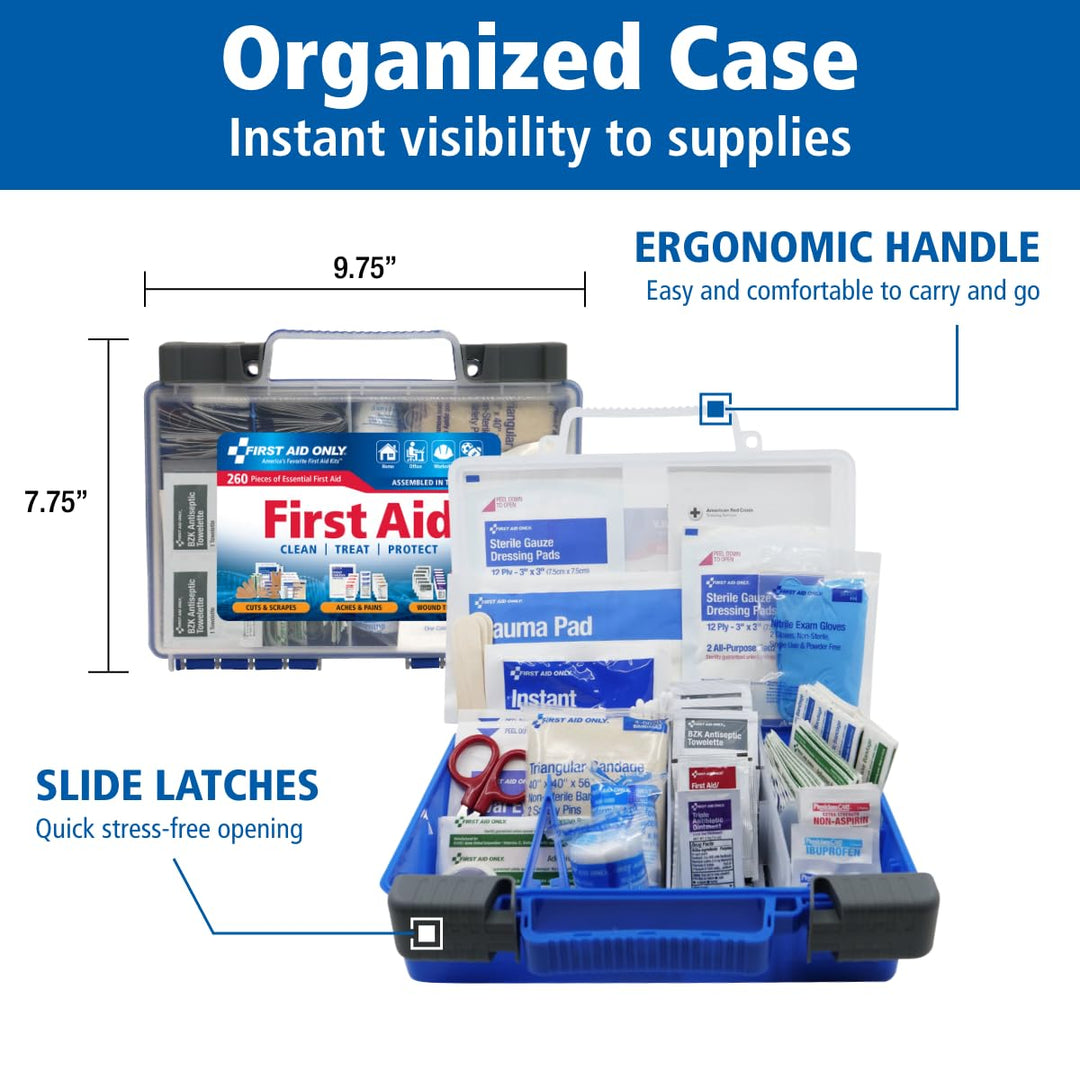 First Aid Only OSHA-Compliant All-Purpose 50-Person First Aid Kit, 260 Count
