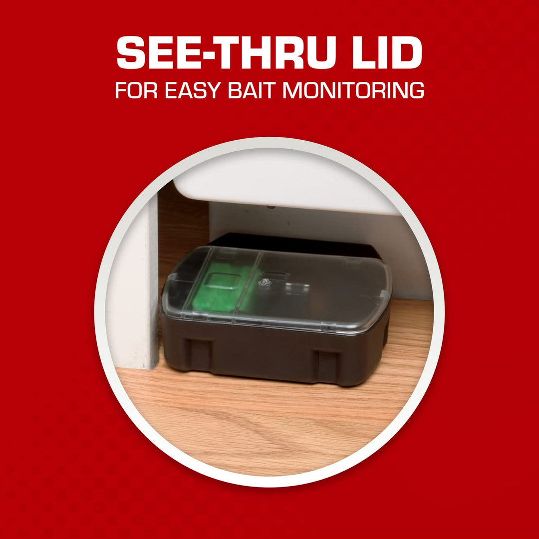 Tomcat Mouse Killer Child and Dog Resistant Refillable Station, 1 Station and 8 Bait Block Refills